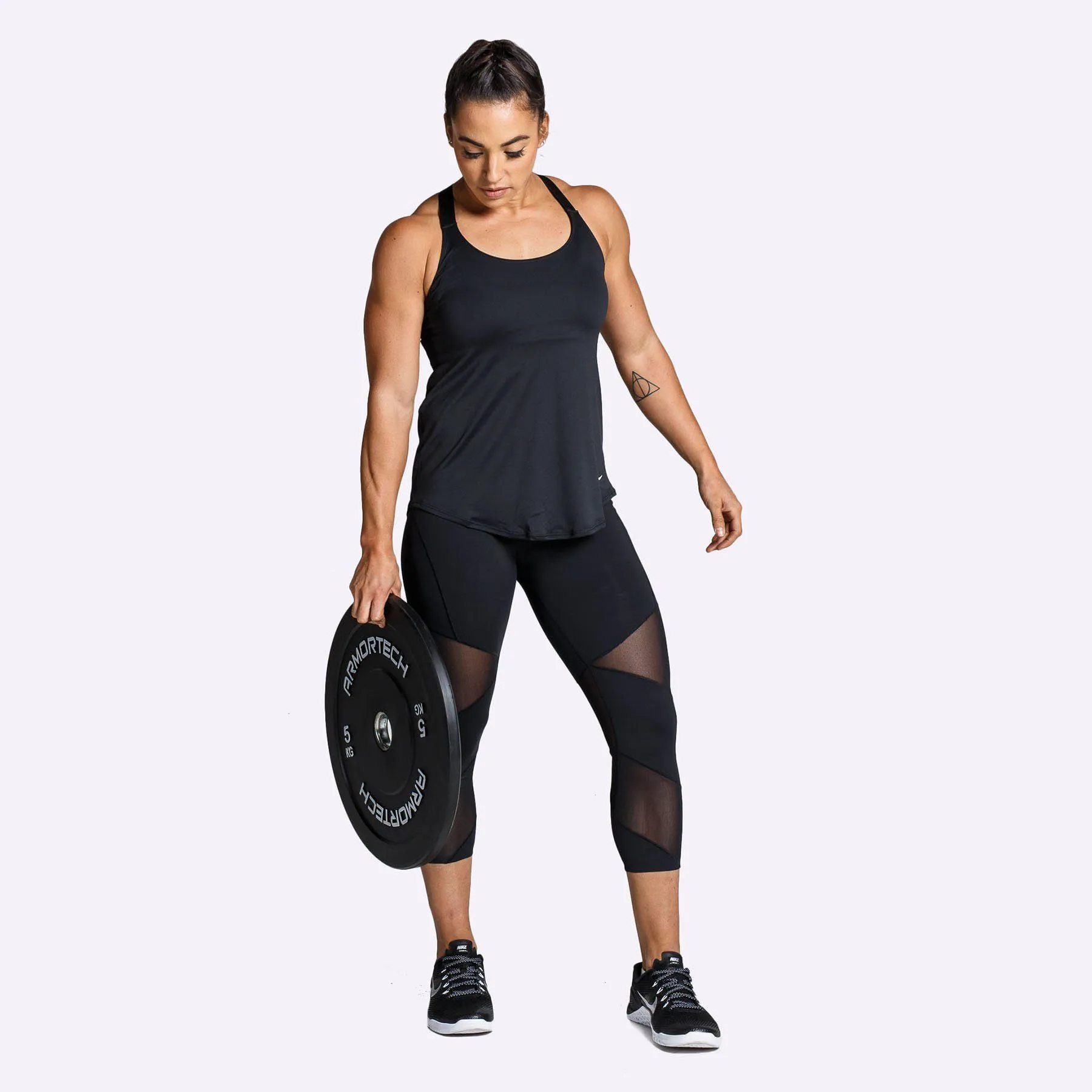 Nike Dri-FIT - Women's Training Tank - Black/Black/White