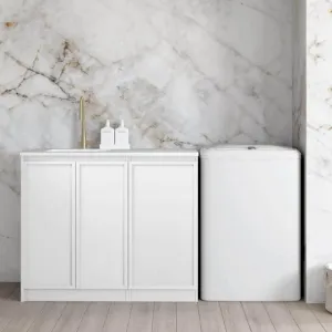 Otti Hampshire White 1060mm Laundry Cabinet Set