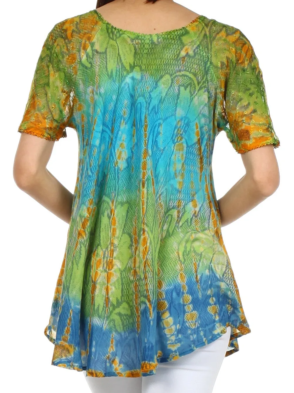 Sakkas Padmini Sequin Tie Dye Blouse