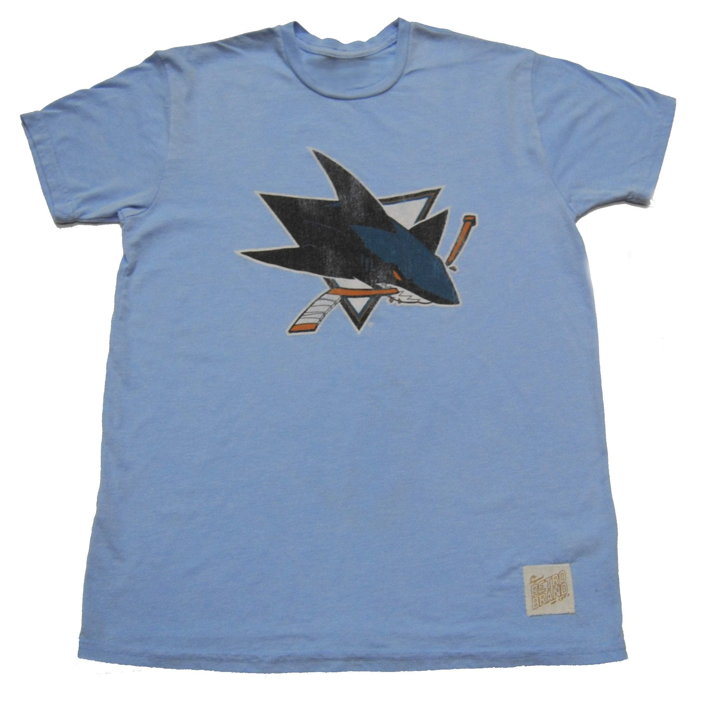 San Jose Sharks Retro Brand Blue Vintage Style Soft Light Blue NHL T-Shirt