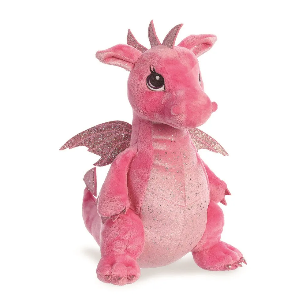 Sparkle Tales Dahlia Pink Dragon Soft Toy