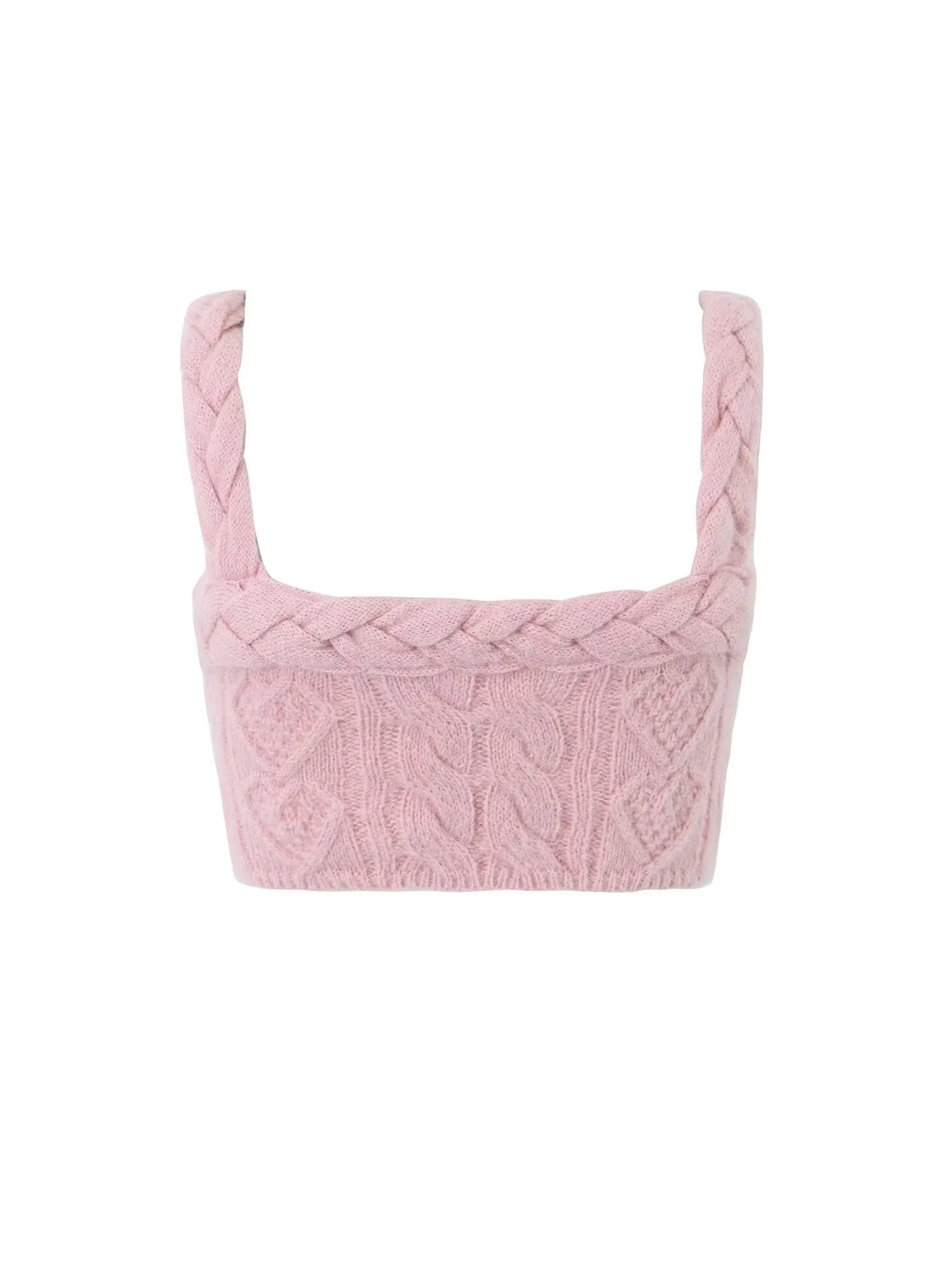 Stella Knit Crop Top in Pink