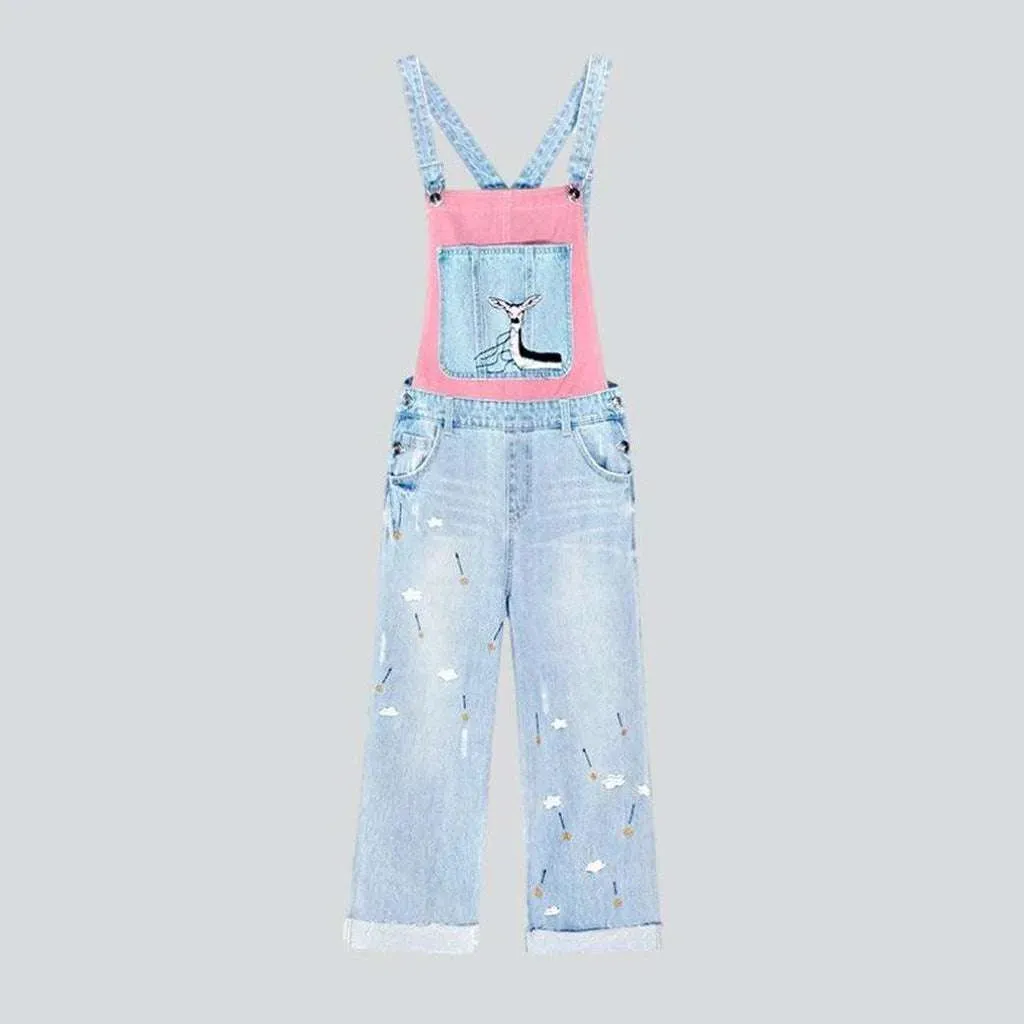 Street denim dungaree for ladies