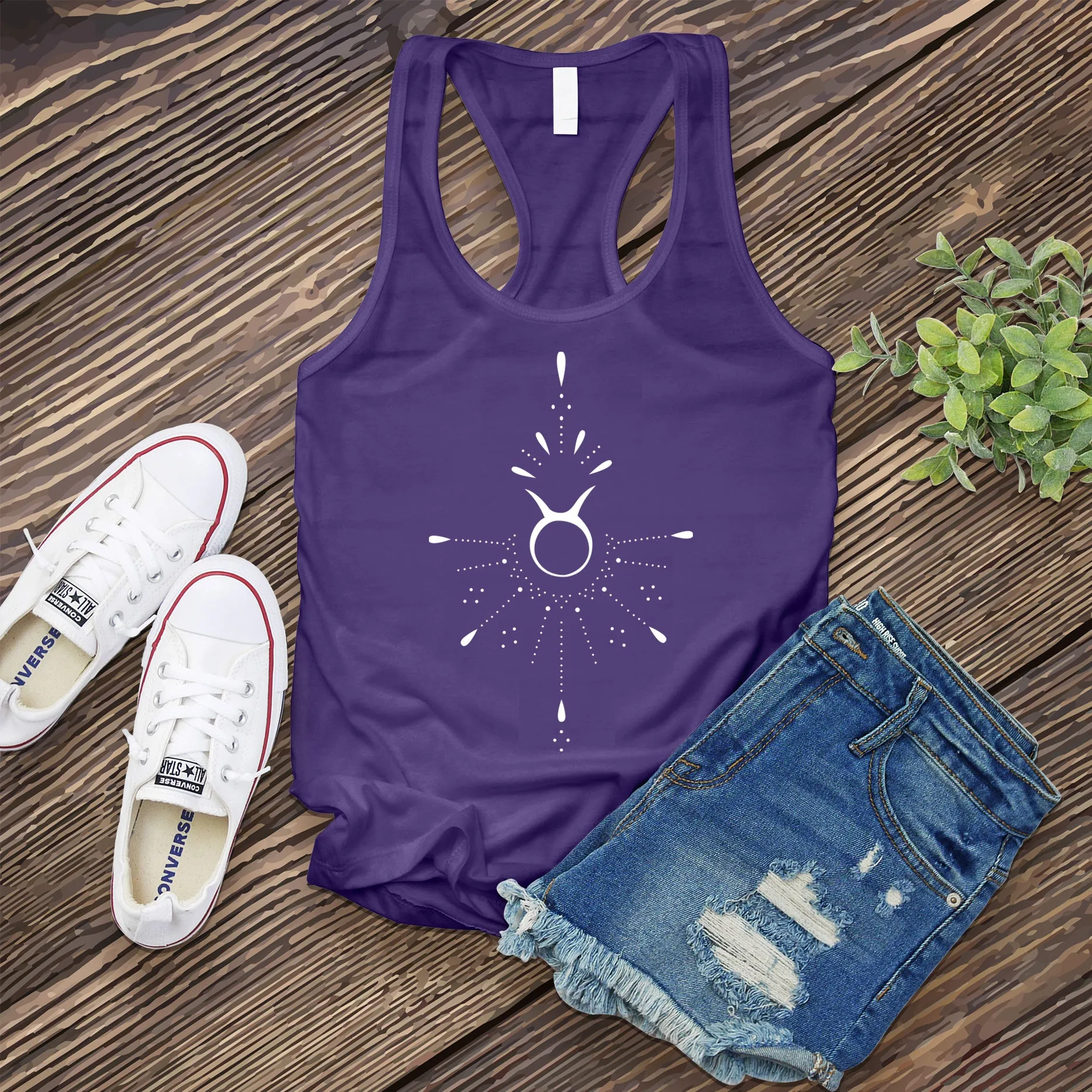 Taurus Lace Design Women's Tank Top