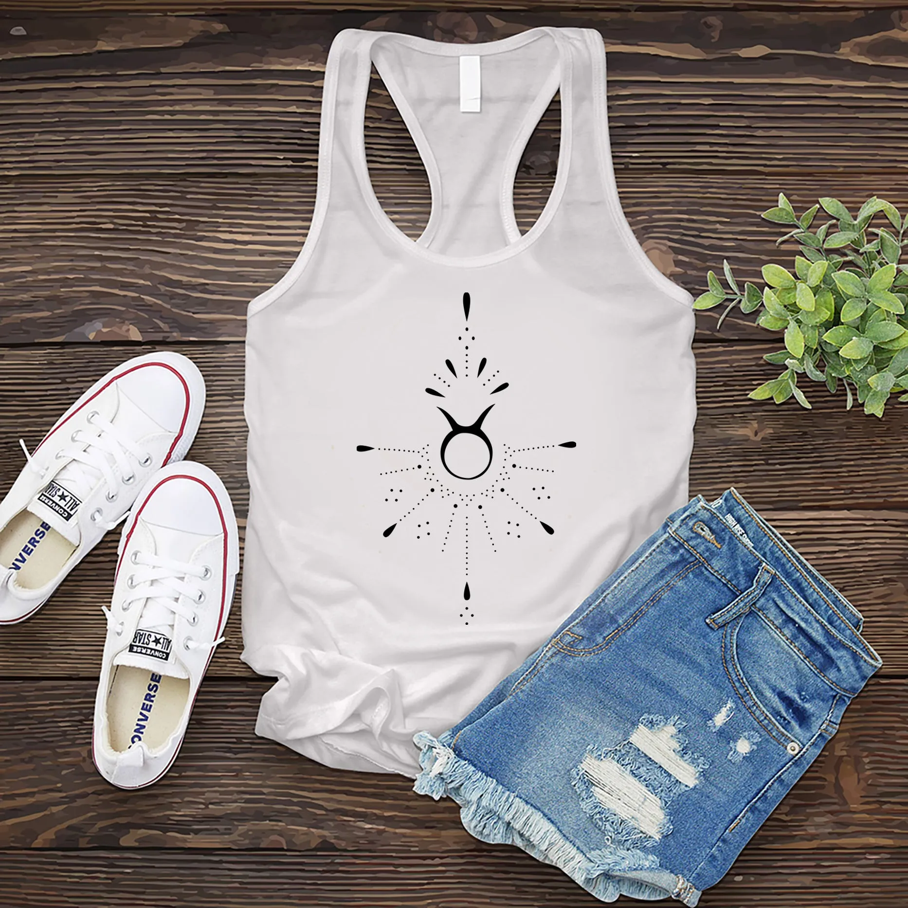 Taurus Lace Design Women's Tank Top