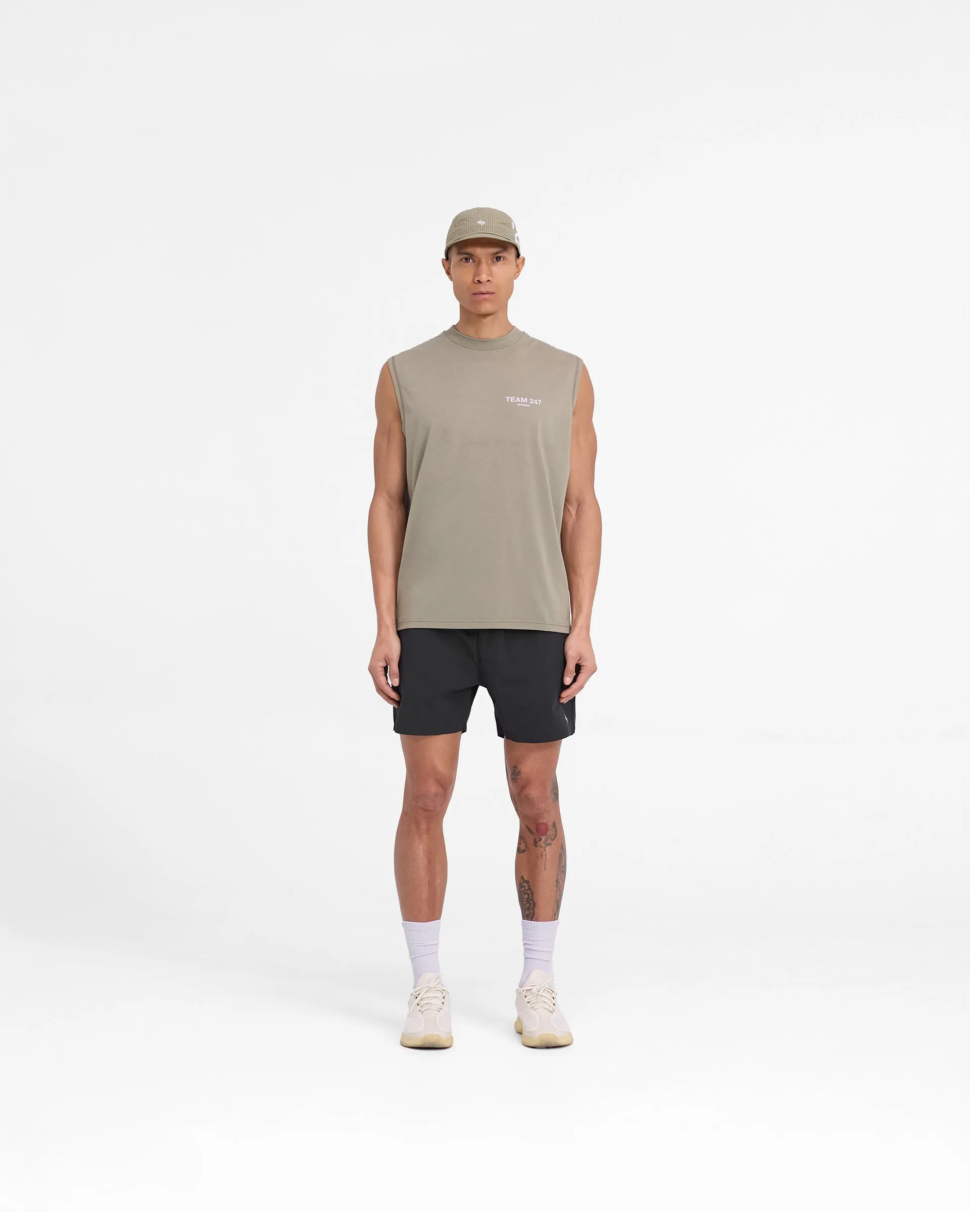 Team 247 Oversized Tank - Khaki Lilac