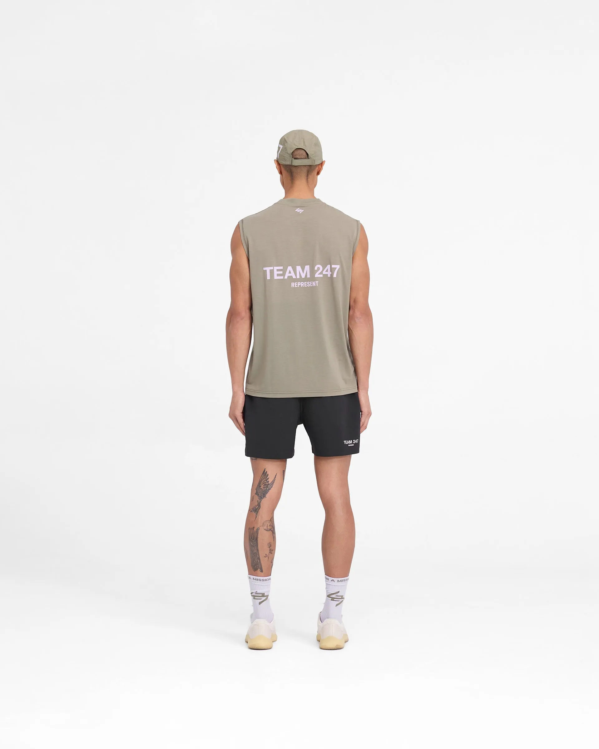 Team 247 Oversized Tank - Khaki Lilac