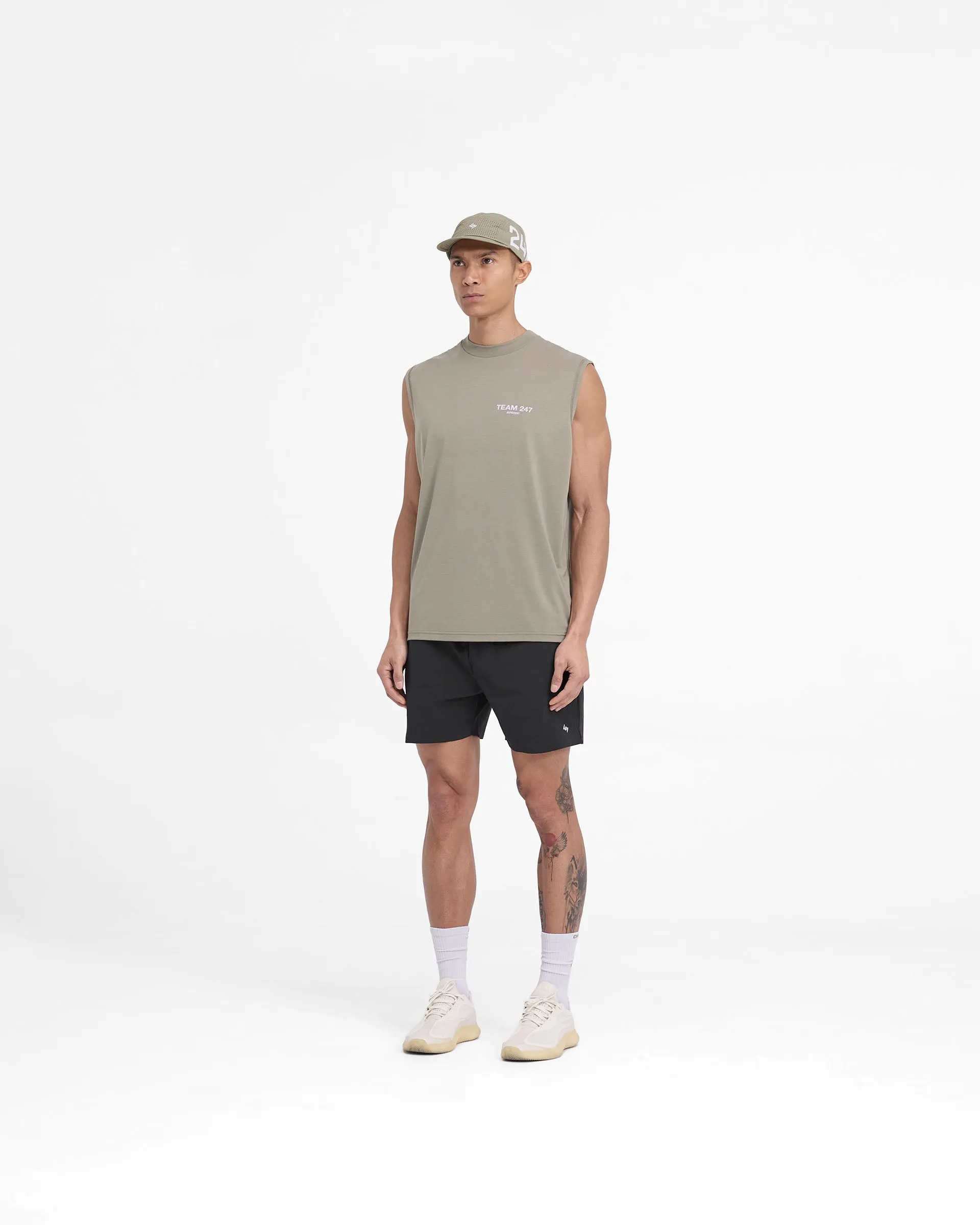 Team 247 Oversized Tank - Khaki Lilac