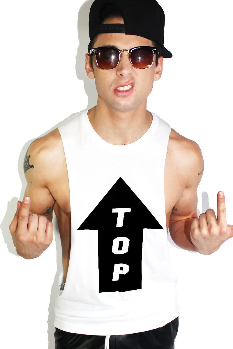 Top Low Arm Tank-White