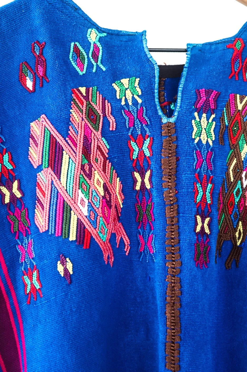 Vintage Huipil Top with Unique Embroidery - Mayan Blouse