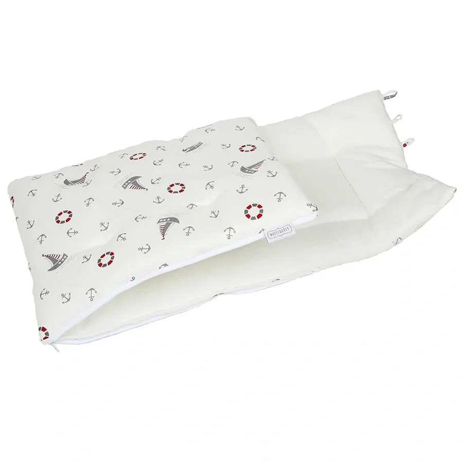 White & Grey Baby Sleeping Bag - Boat