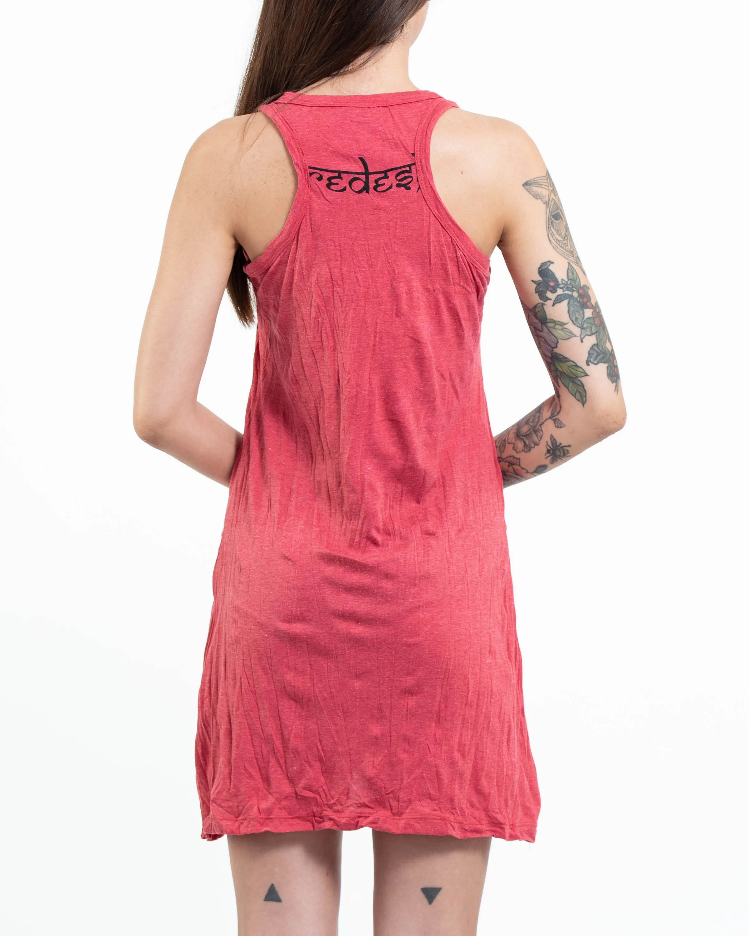 Womens Garuda Tank Dress in Red