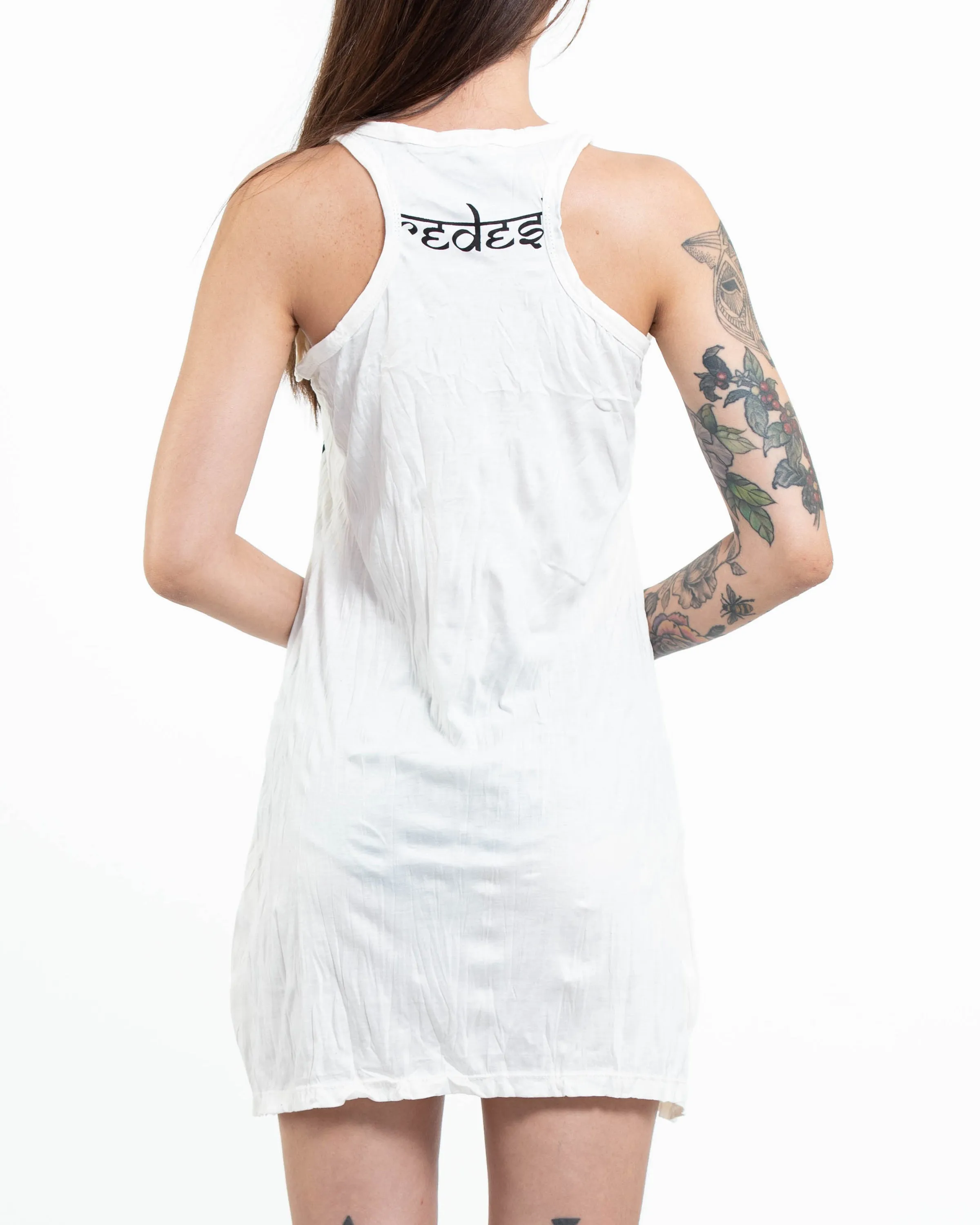 Womens Garuda Tank Dress in White