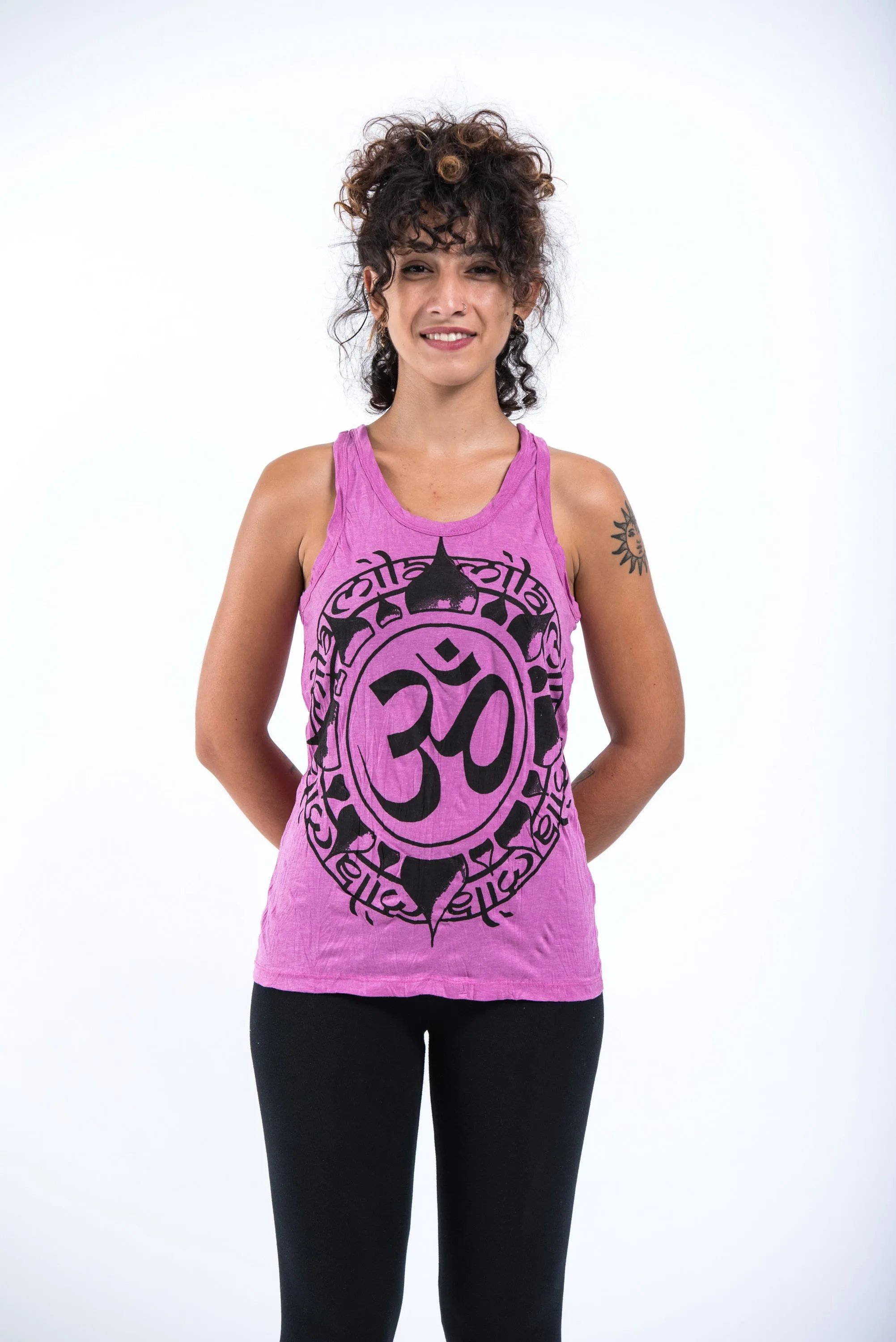 Womens Infinitee Om Tank Top in Pink