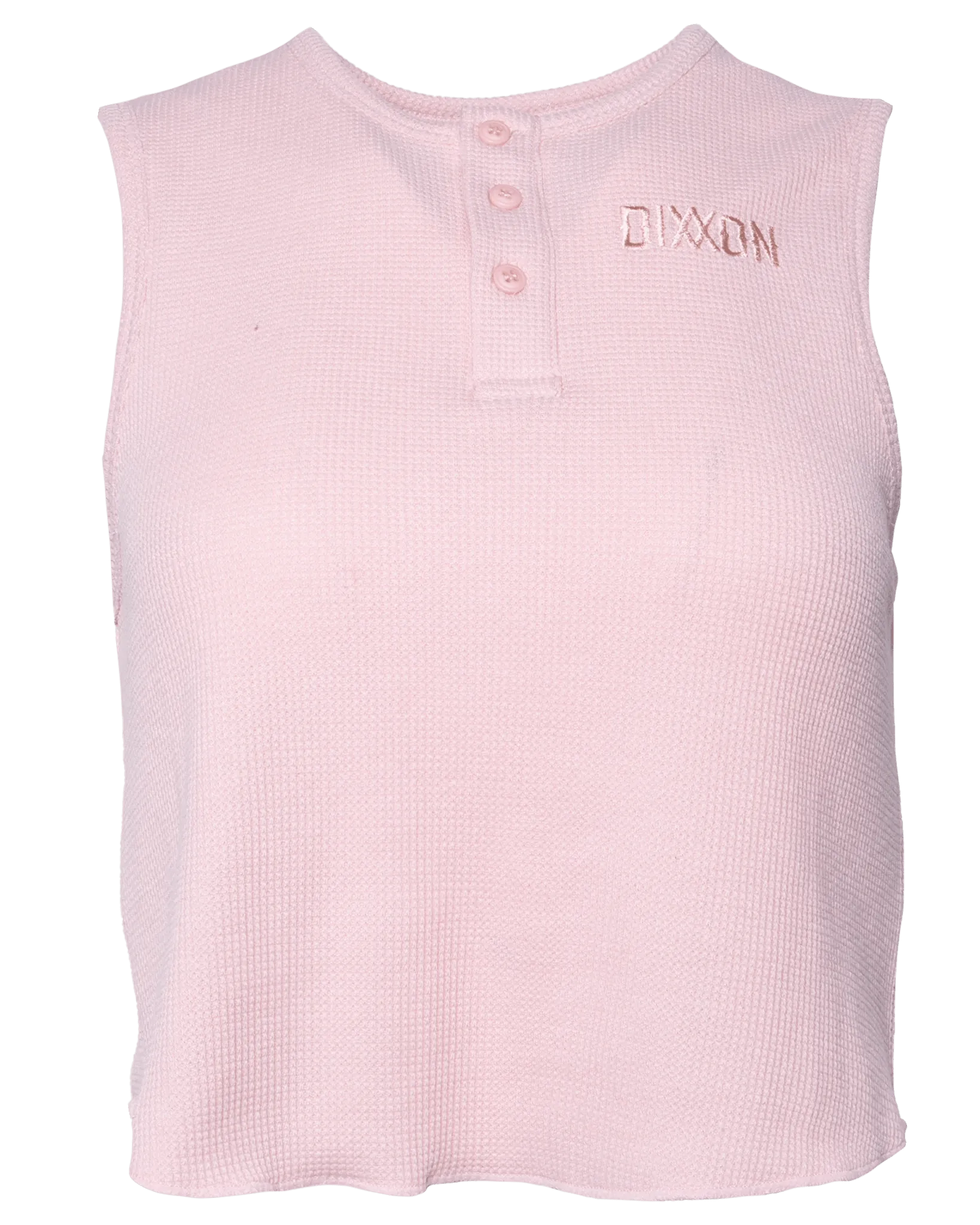 Women's Waffle Knit Crop Tank - Blush