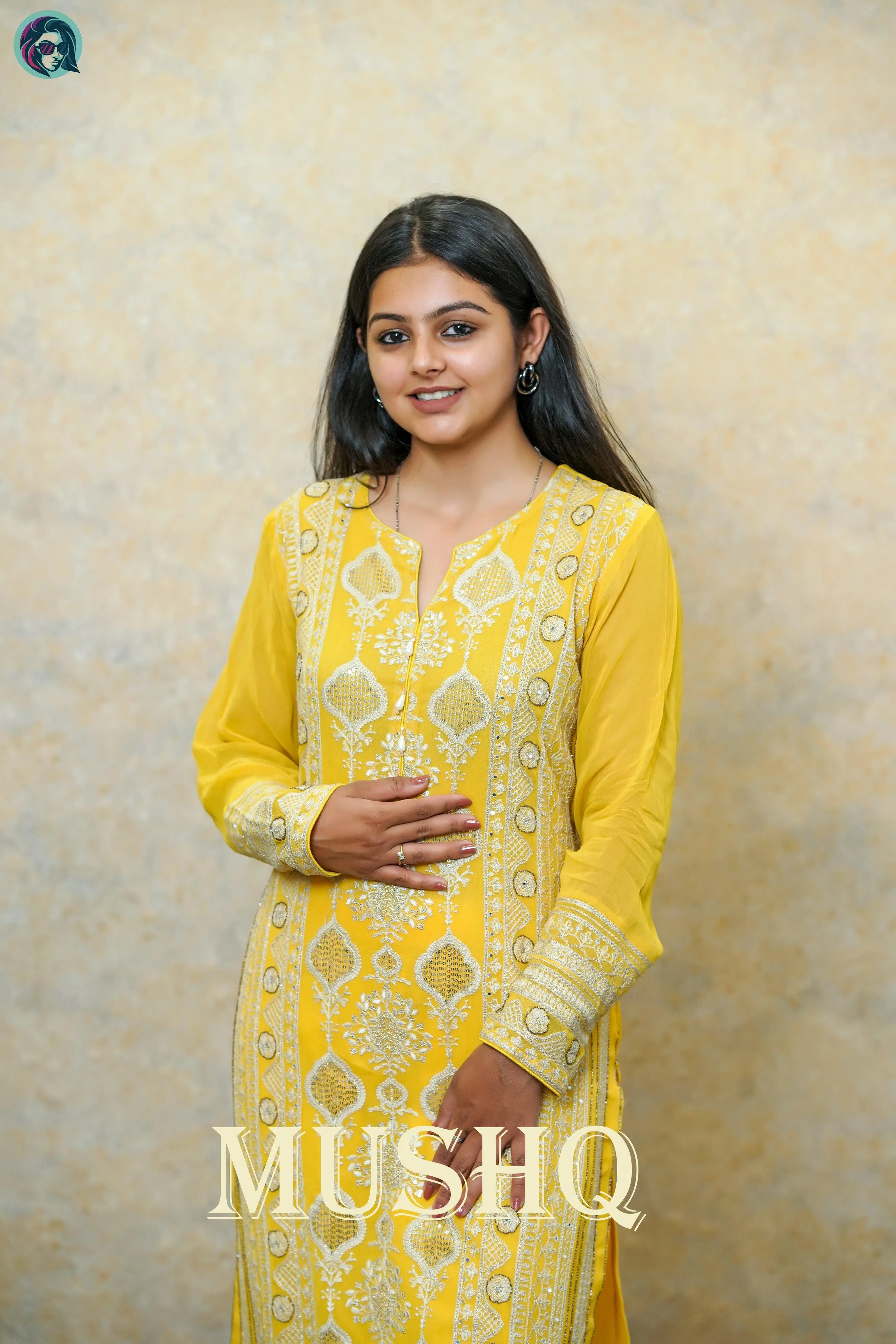 Zest Yellow Silver Embroidered Suit with Intricate Detailing